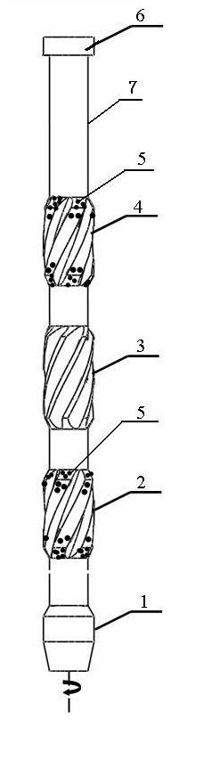 Rock debris cleaning device for drilling tool