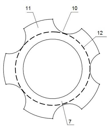 Rock debris cleaning device for drilling tool