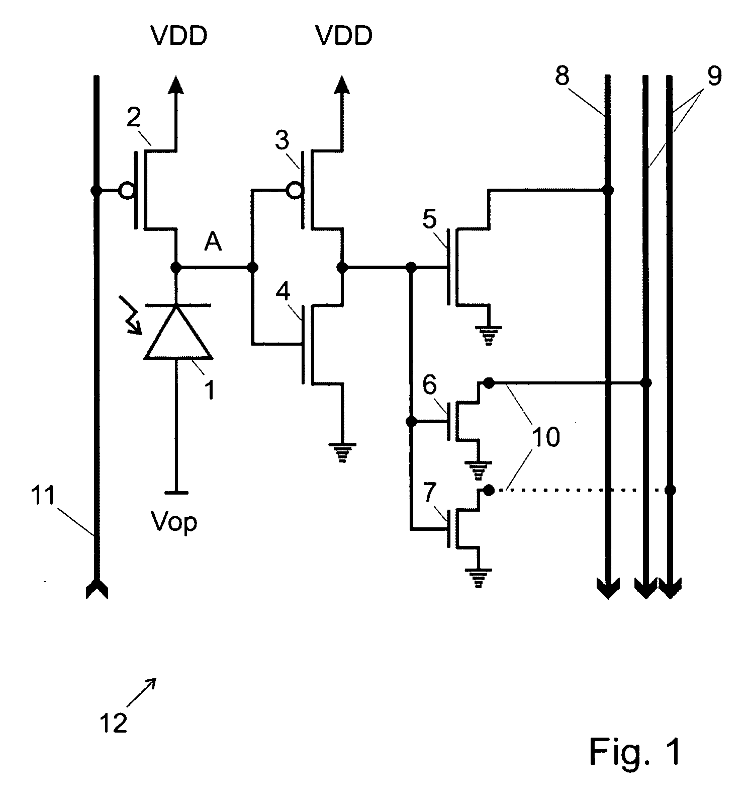 Integrated circuit comprising an array of single photon avalanche diodes