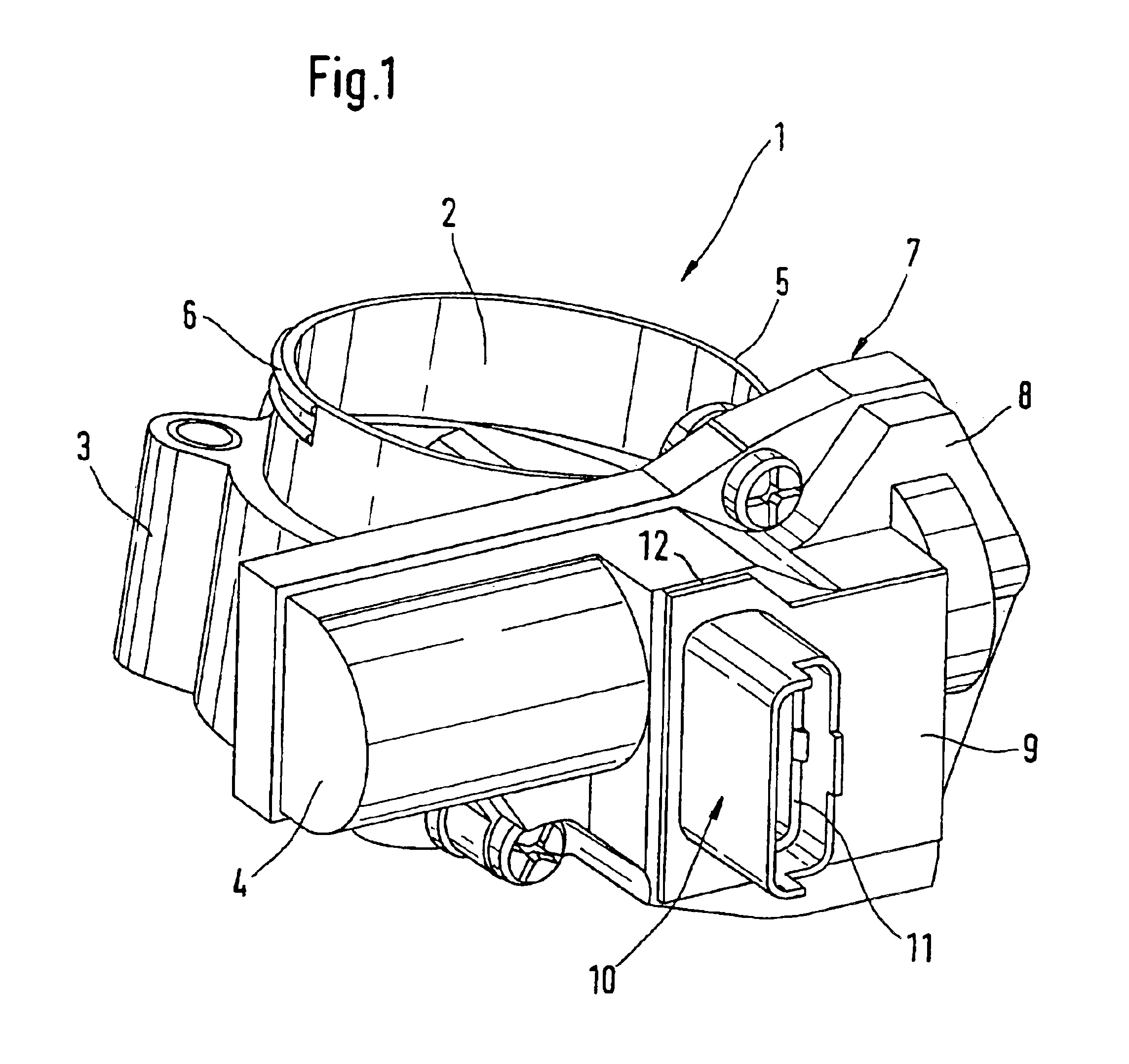 Throttle housing comprising a modular lid element