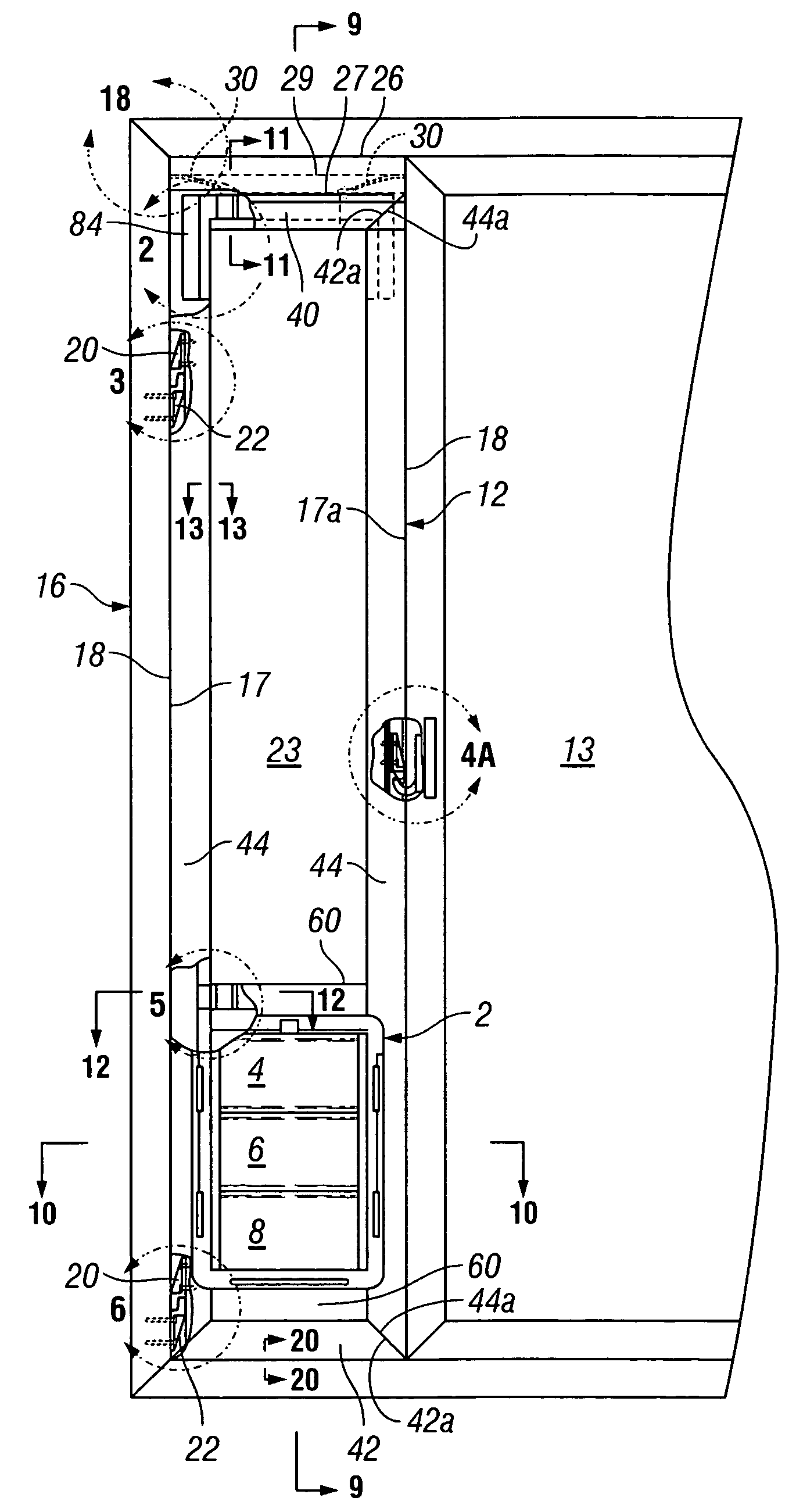 Plastic pet door assembly