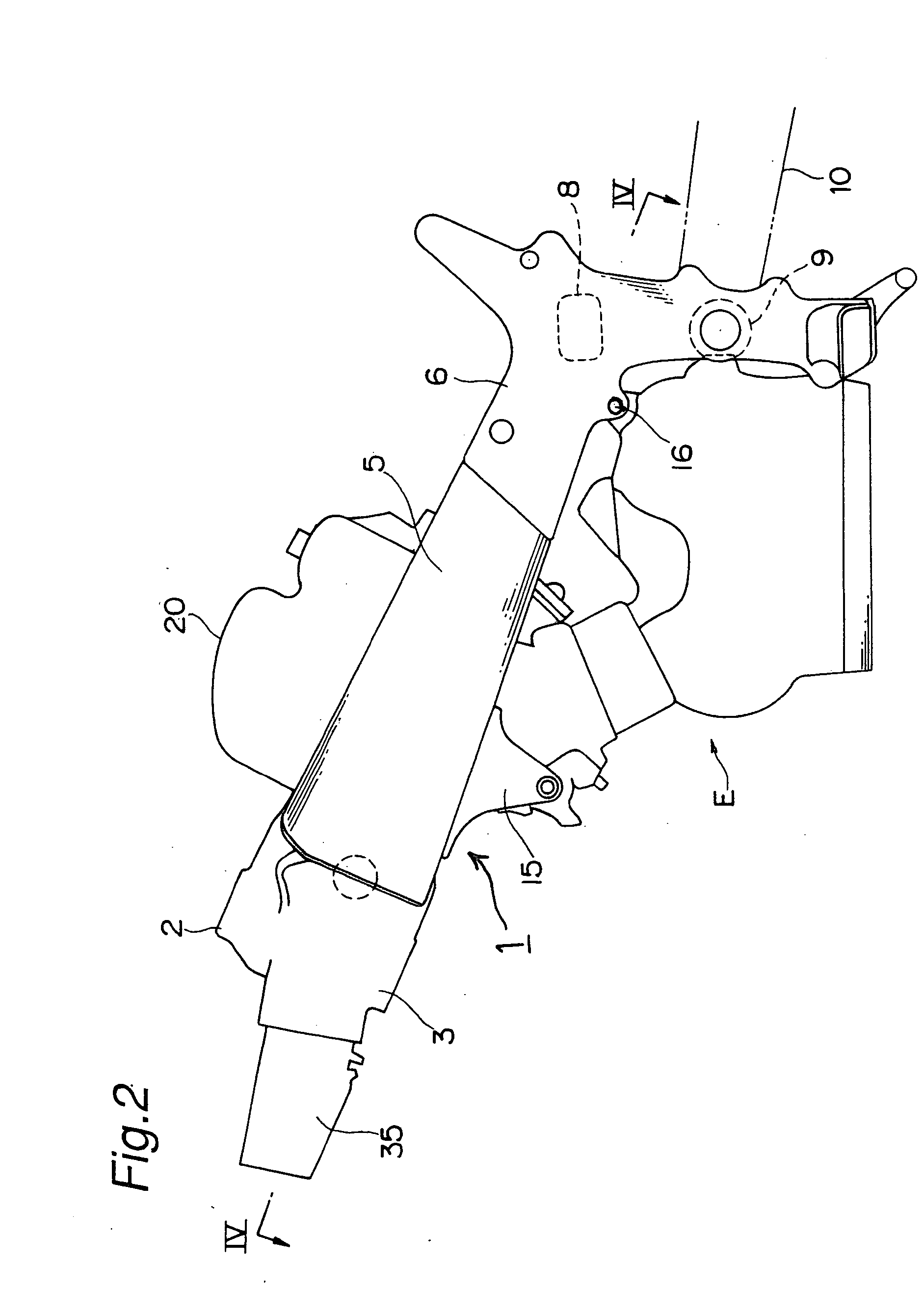 Air intake device for two-wheeled motor vehicle