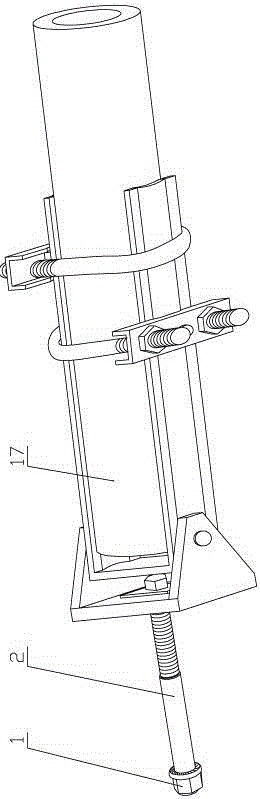 Double-U-shaped clamp-type anti-skidding universal wall-connecting part for scaffold