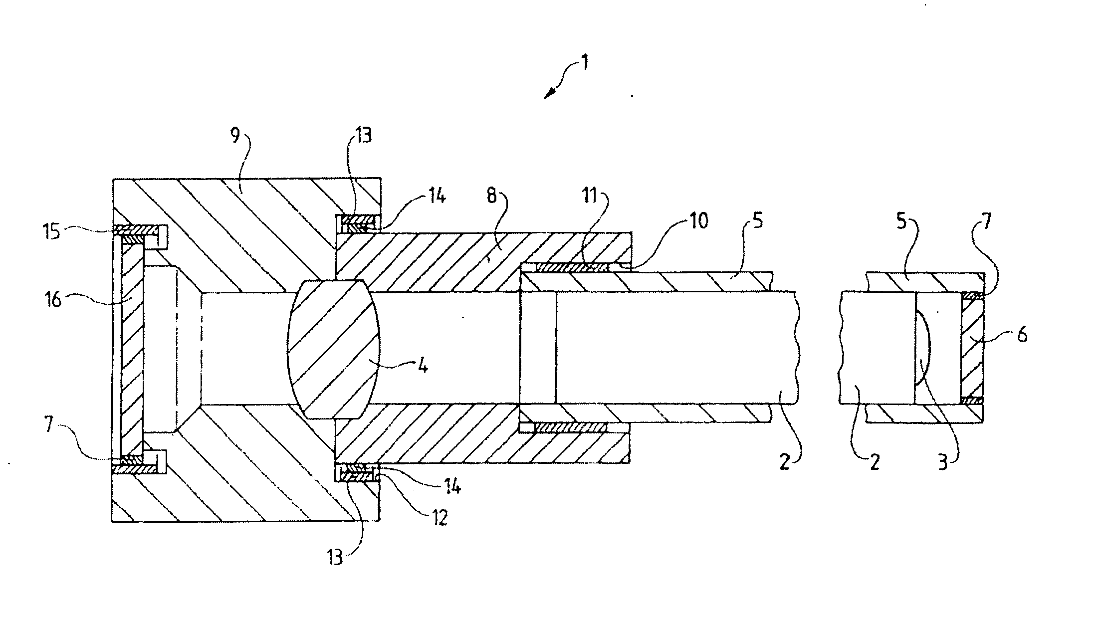 Rigid endoscope optics with a compound housing