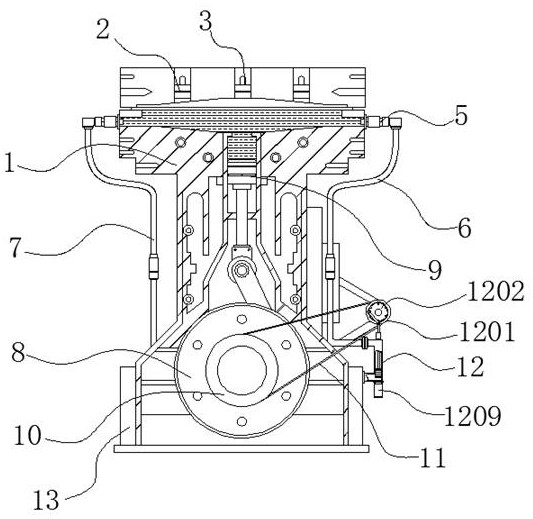 Compressor oil way automatic circulating device for hydrogen refueling station