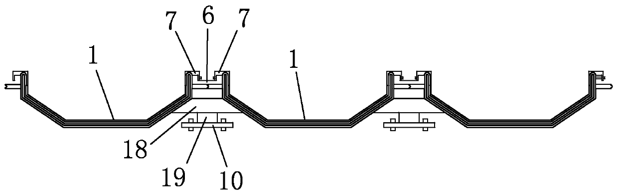 Folded edge flashing structure and construction method for roof