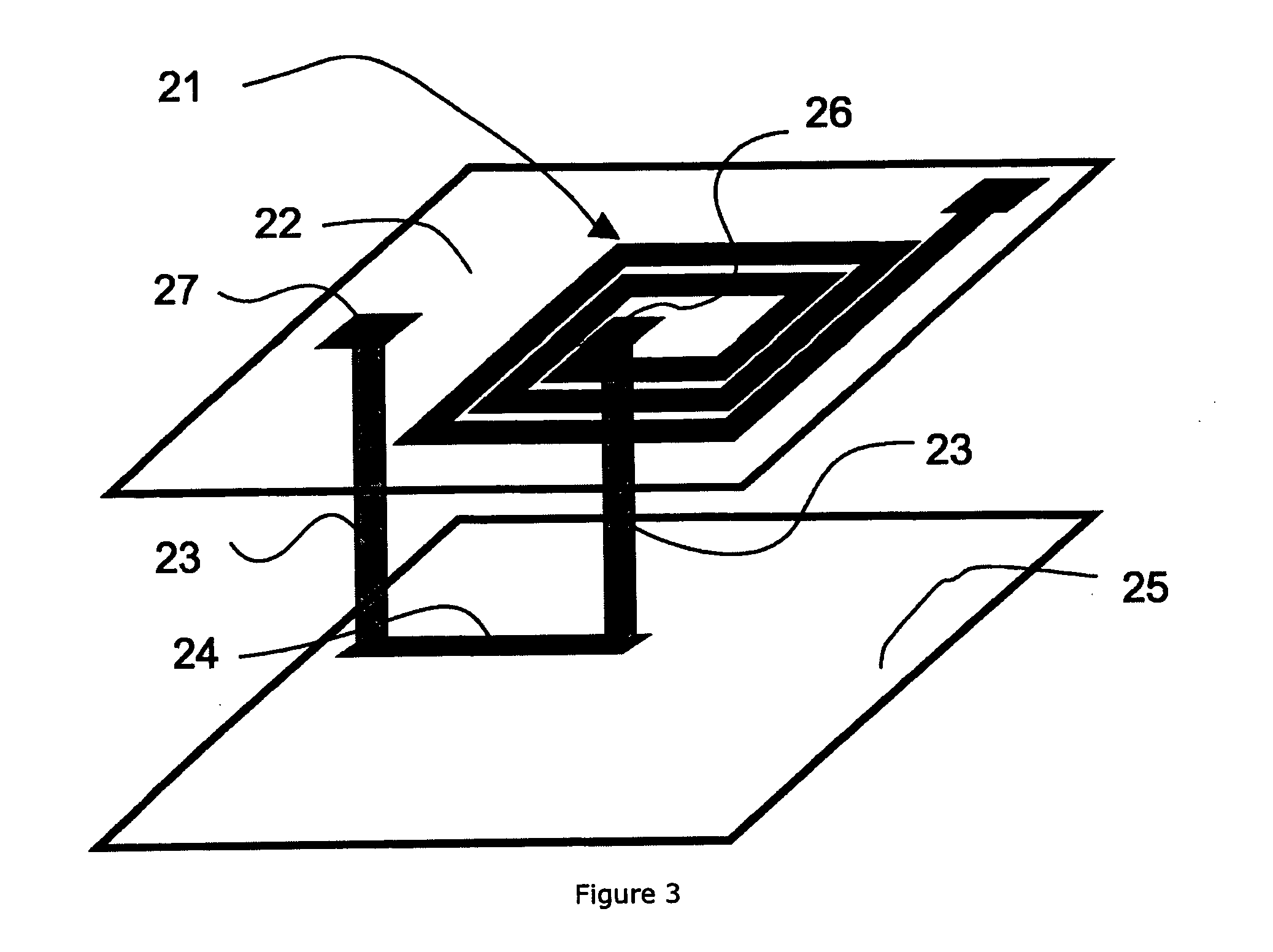 Integrated or printed margarita shaped inductor