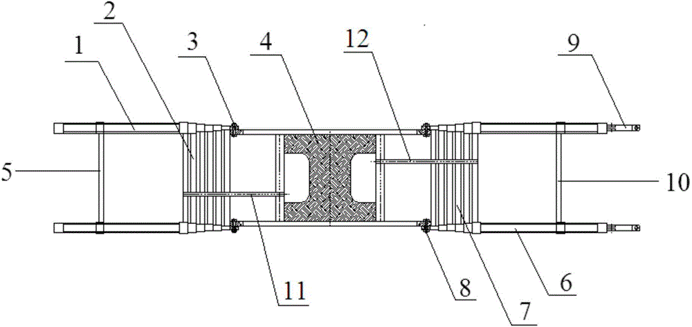 Telescoping hard ladder special for +/-800kV extra-high voltage direct current line tension tower and usage method therefor