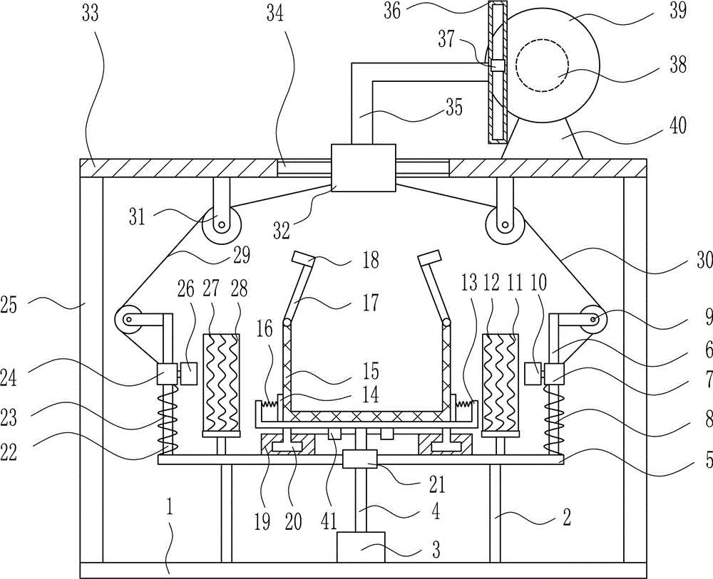 Drying device for stevia rebaudiana tea processing