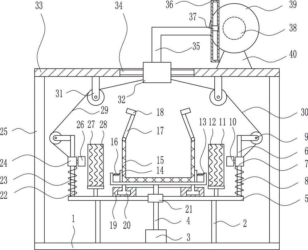 Drying device for stevia rebaudiana tea processing