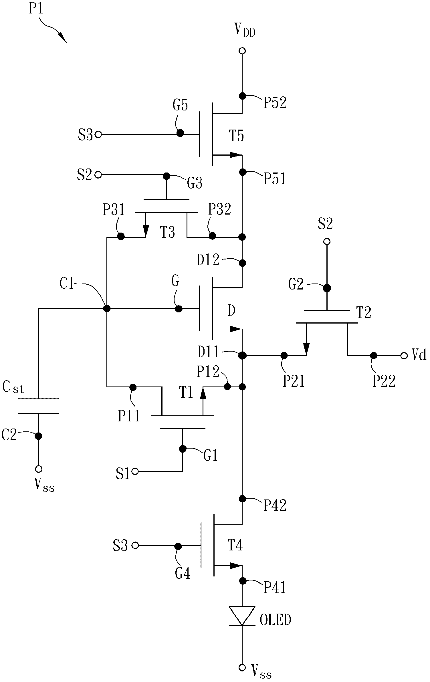 Pixel circuit, display device and driving method