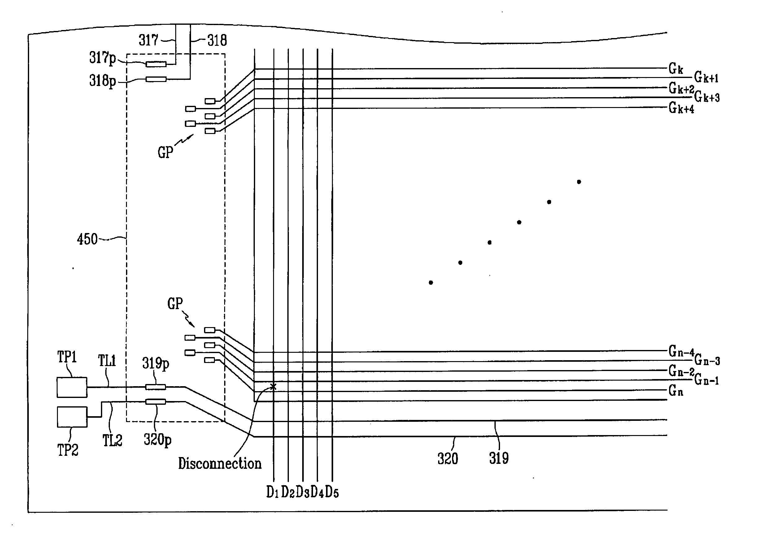 Panel and test method for display device