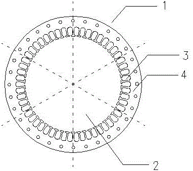 Anti-electromagnetic silicon steel sheet for wind generator stator