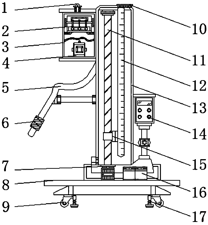 Height detection equipment for tunnel construction