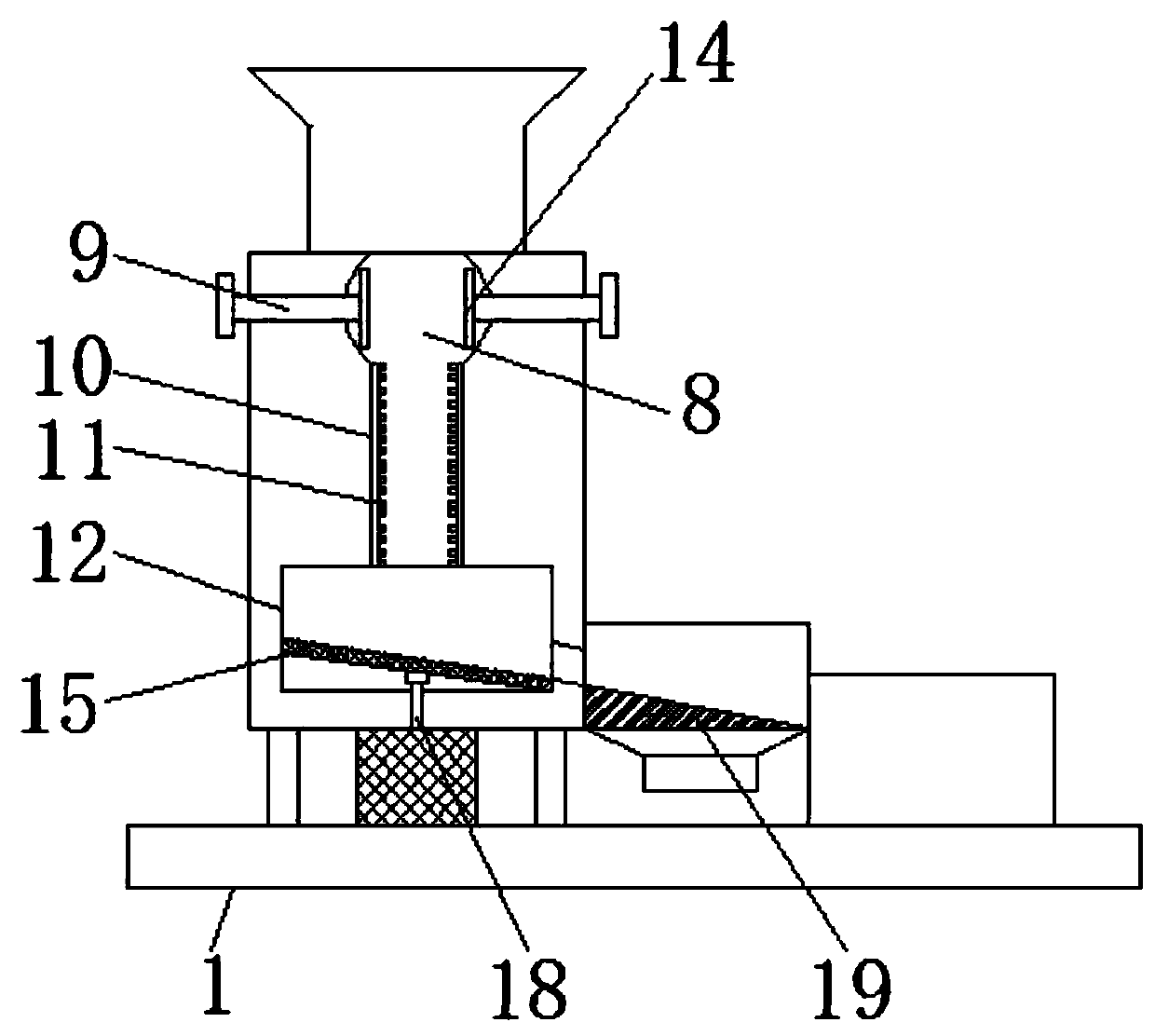 Wear-resisting steel ball impurity removal device