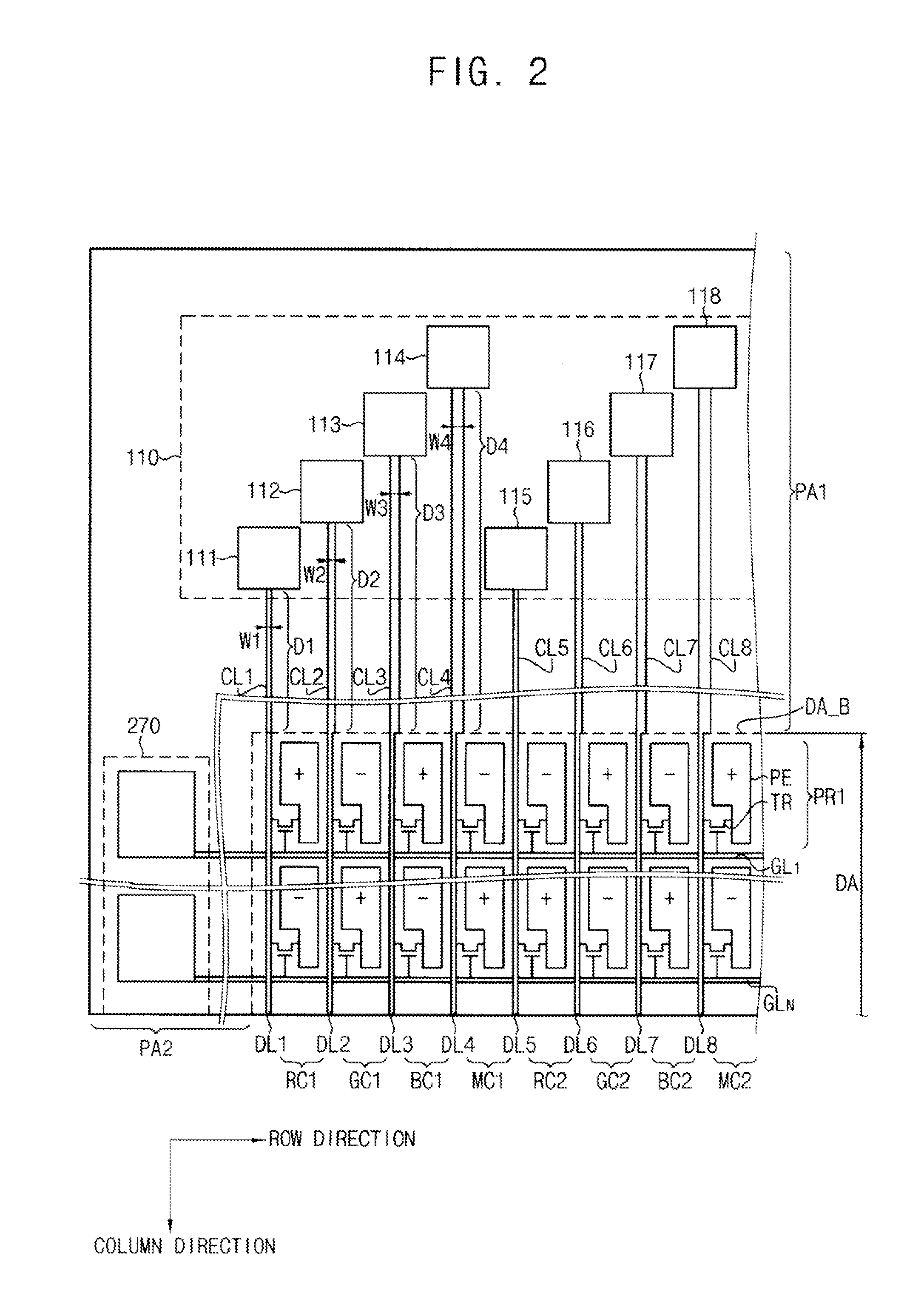 Multi-primary color display device