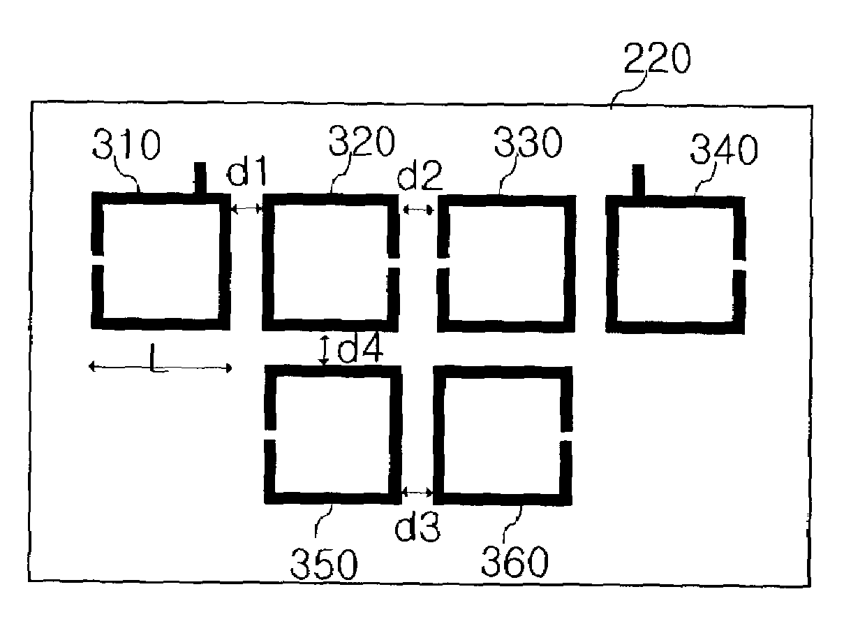 Open loop resonator filter using aperture