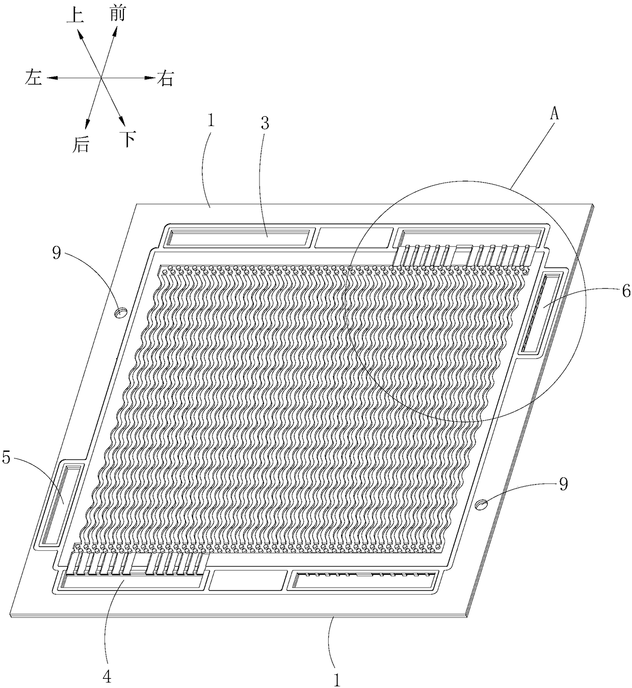 Bipolar plate of proton exchange membrane fuel battery