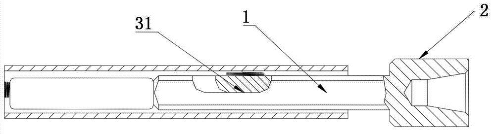 Opening reducing device and processing method for reducing opening of air suction pipe of compressor