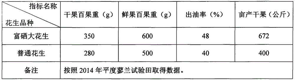 High-yield cultivation method for large selenium-rich peanuts