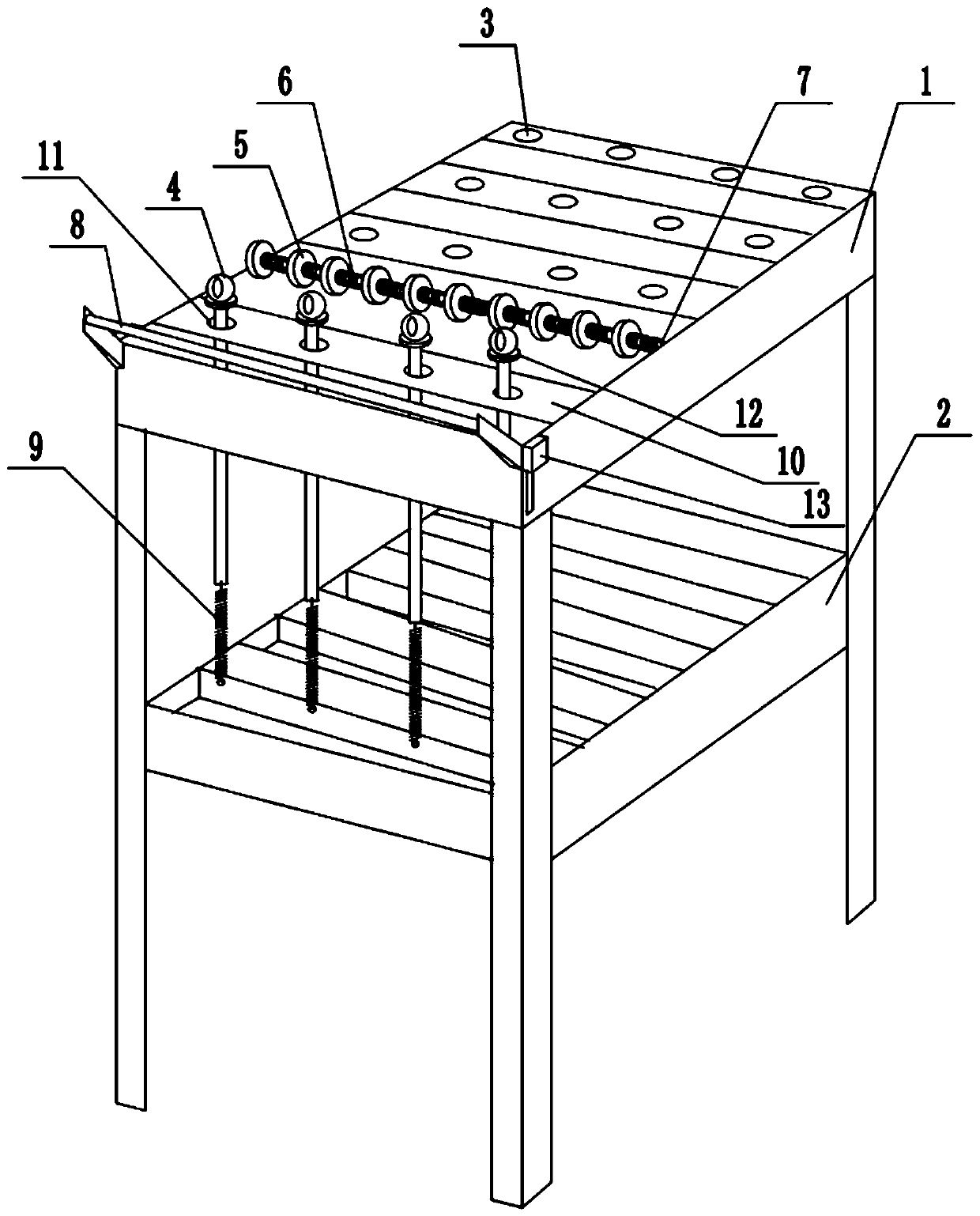 Motor winding tensioning device