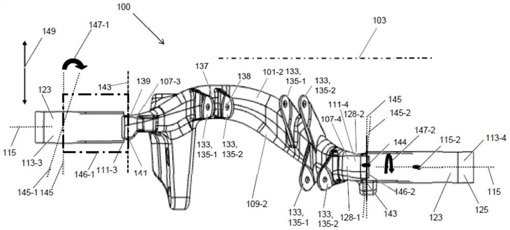 Auxiliary frame with connection adapter