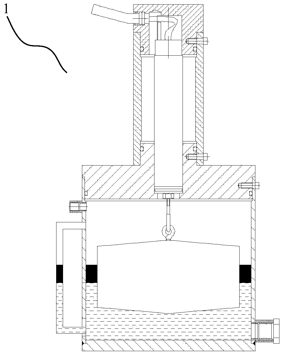 Hydrostatic level gauge on-line calibration system and calibration method thereof