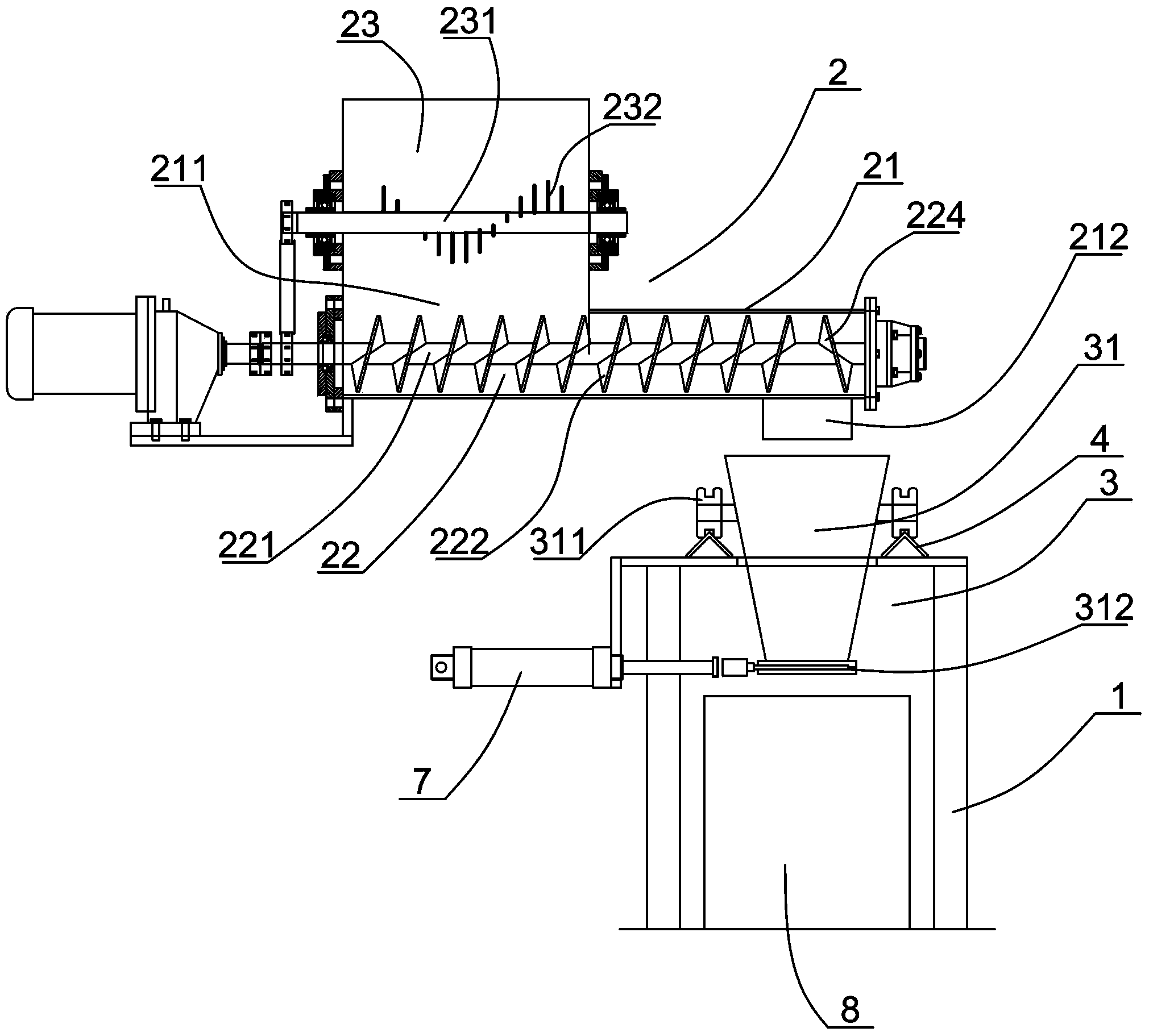 Automatic feeding device used by brake pad formation