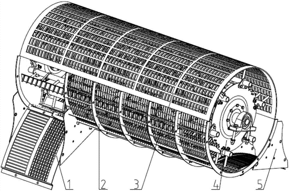 Combine-harvester all-round threshing and separating device