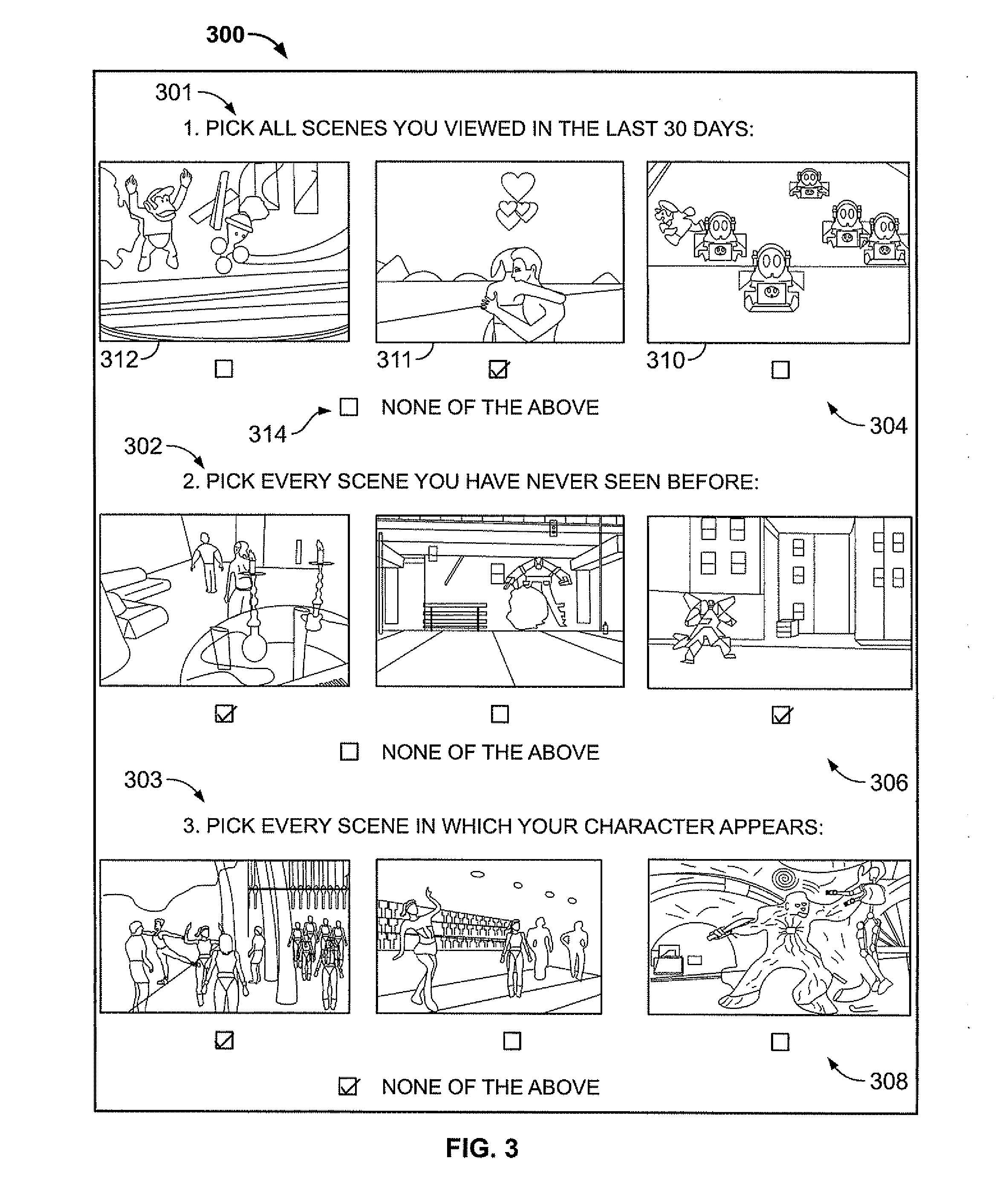 Identity verification via selection of sensible output from recorded digital data