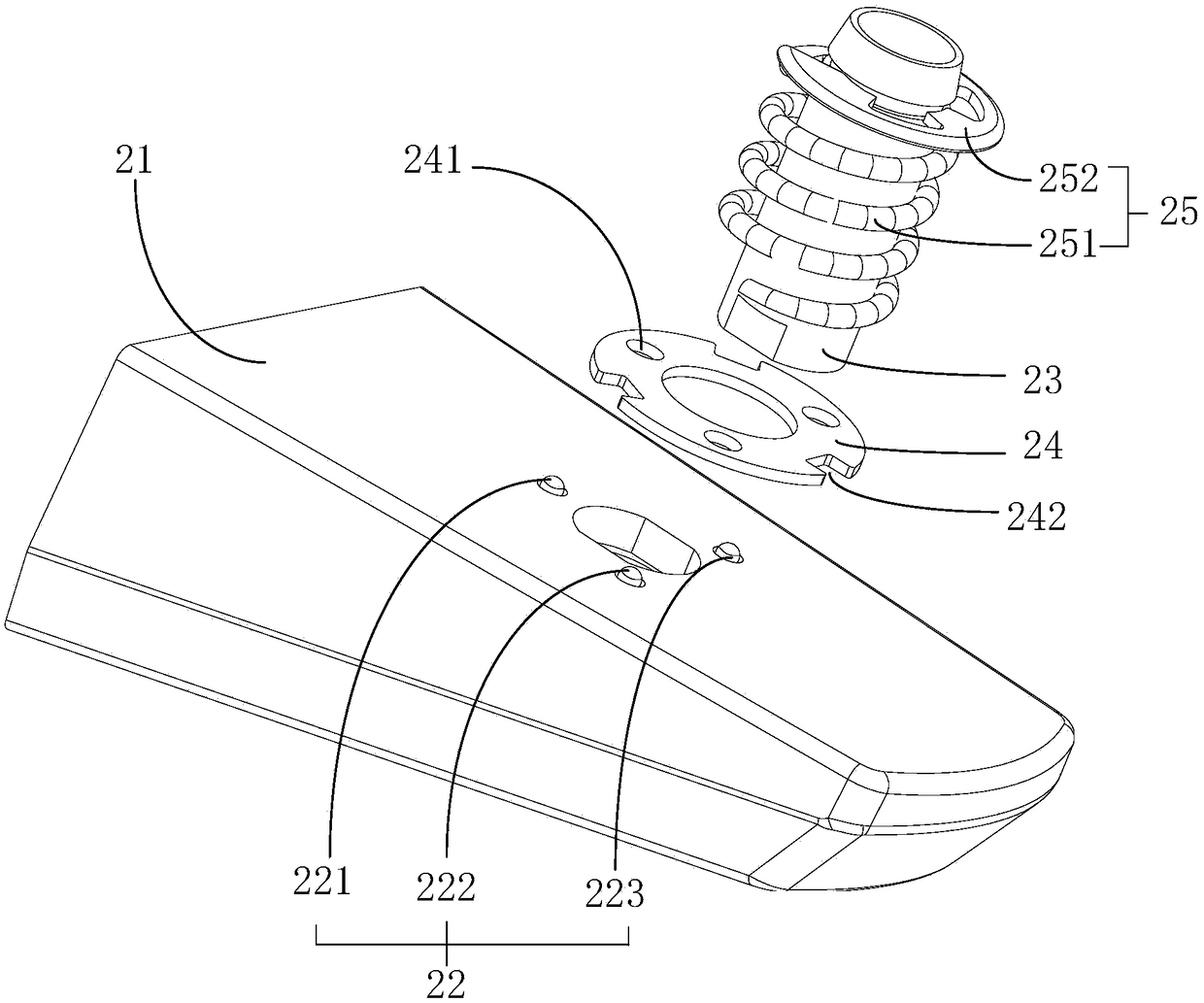 A collision-proof rear-view mirror