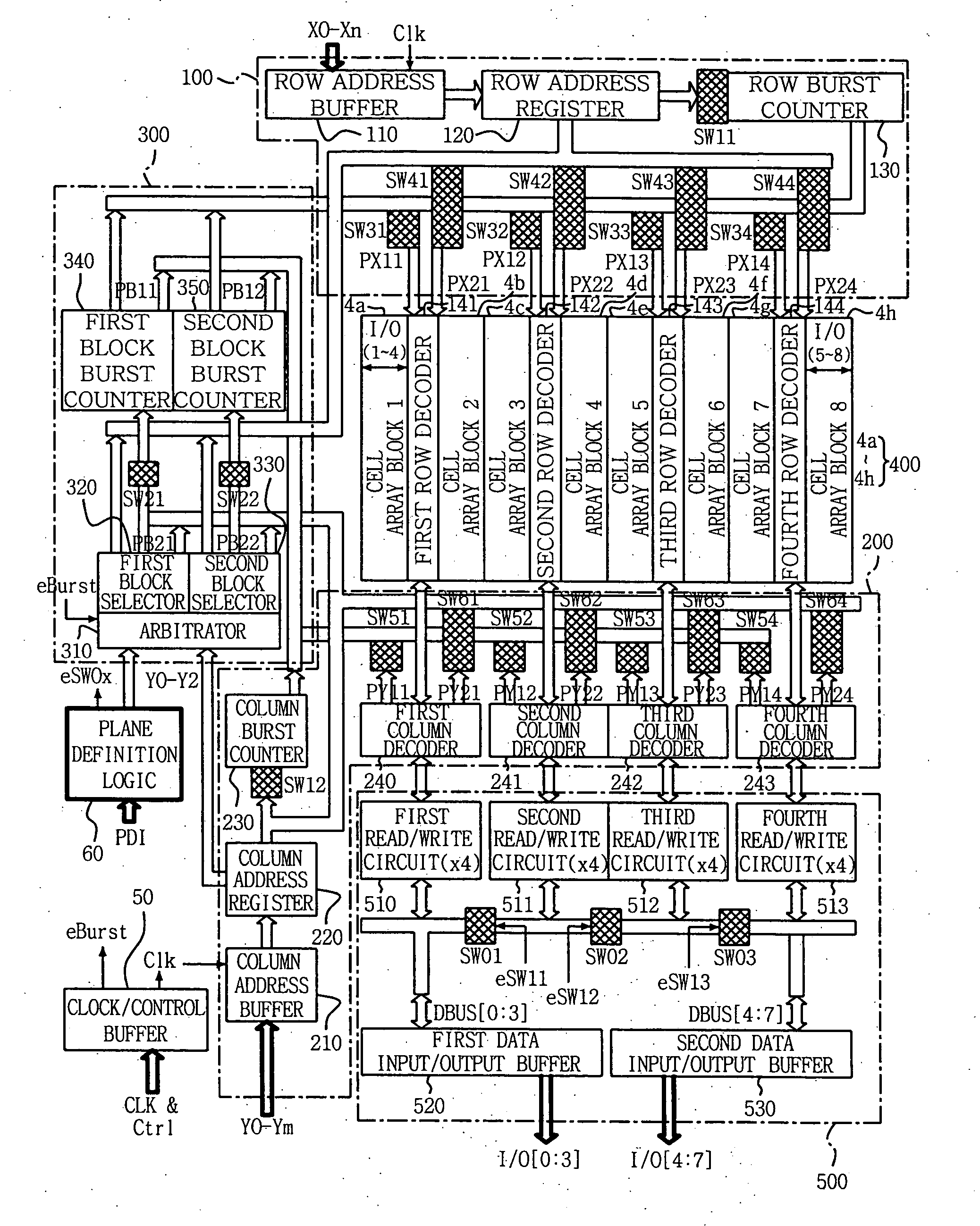 Semiconductor memory device having memory architecture supporting hyper-threading operation in host system