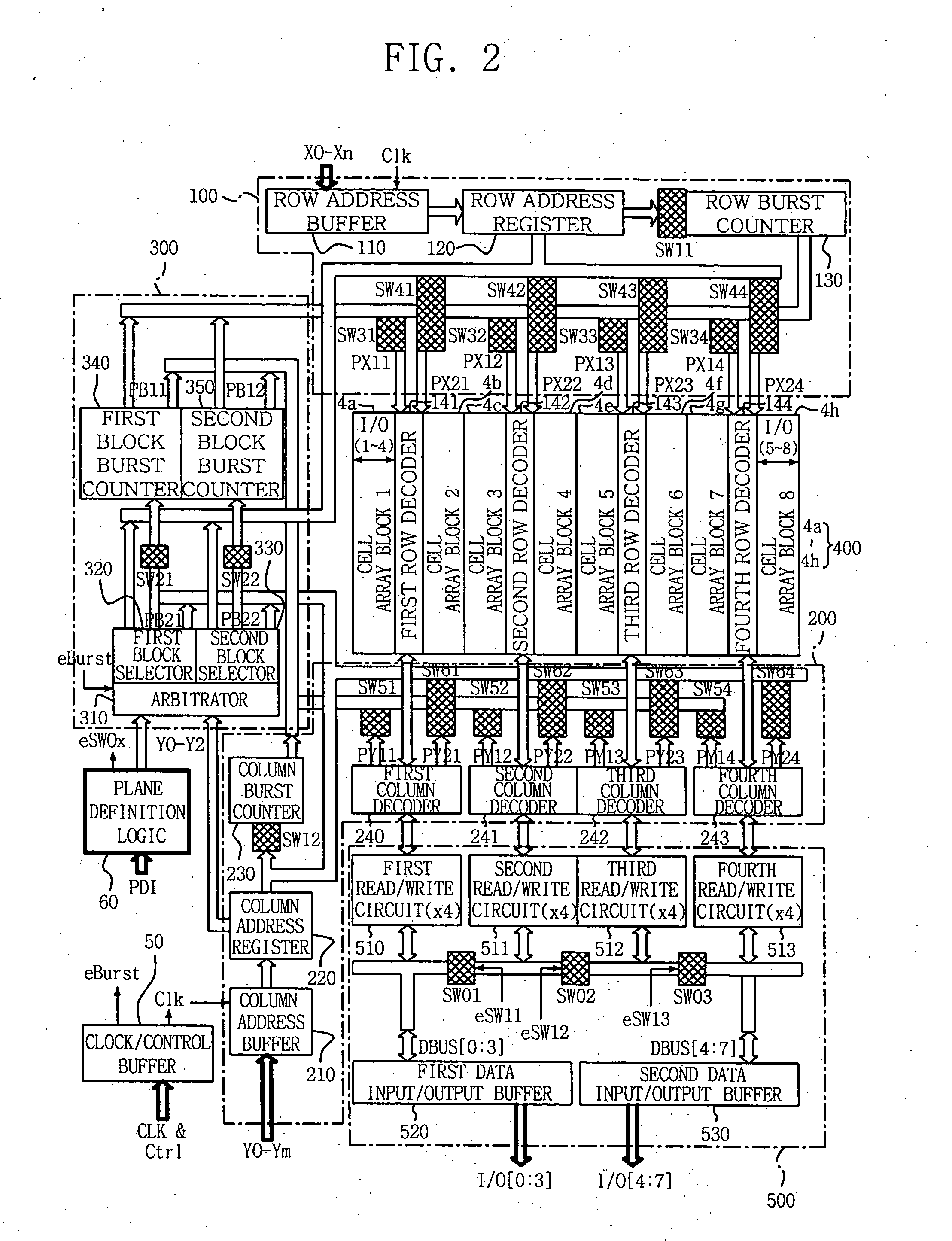 Semiconductor memory device having memory architecture supporting hyper-threading operation in host system