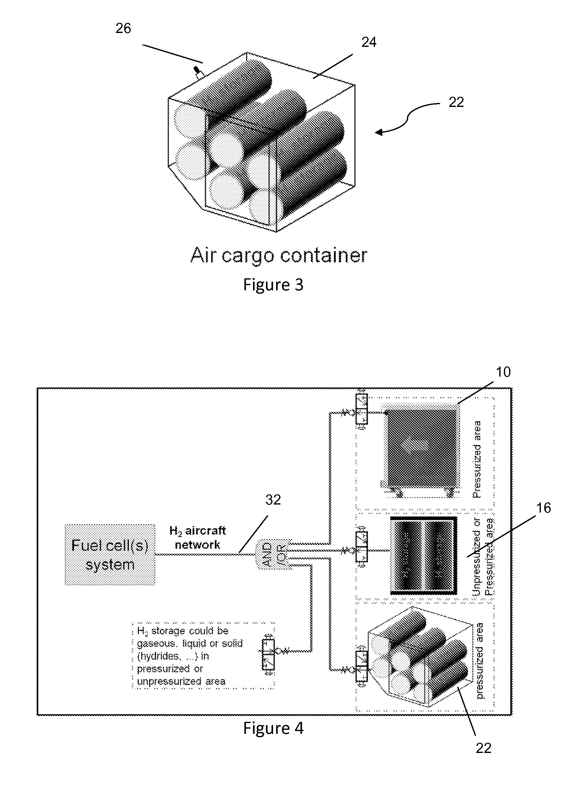 Removable storage for hydrogen on-board passenger transport vehicles such as aircraft