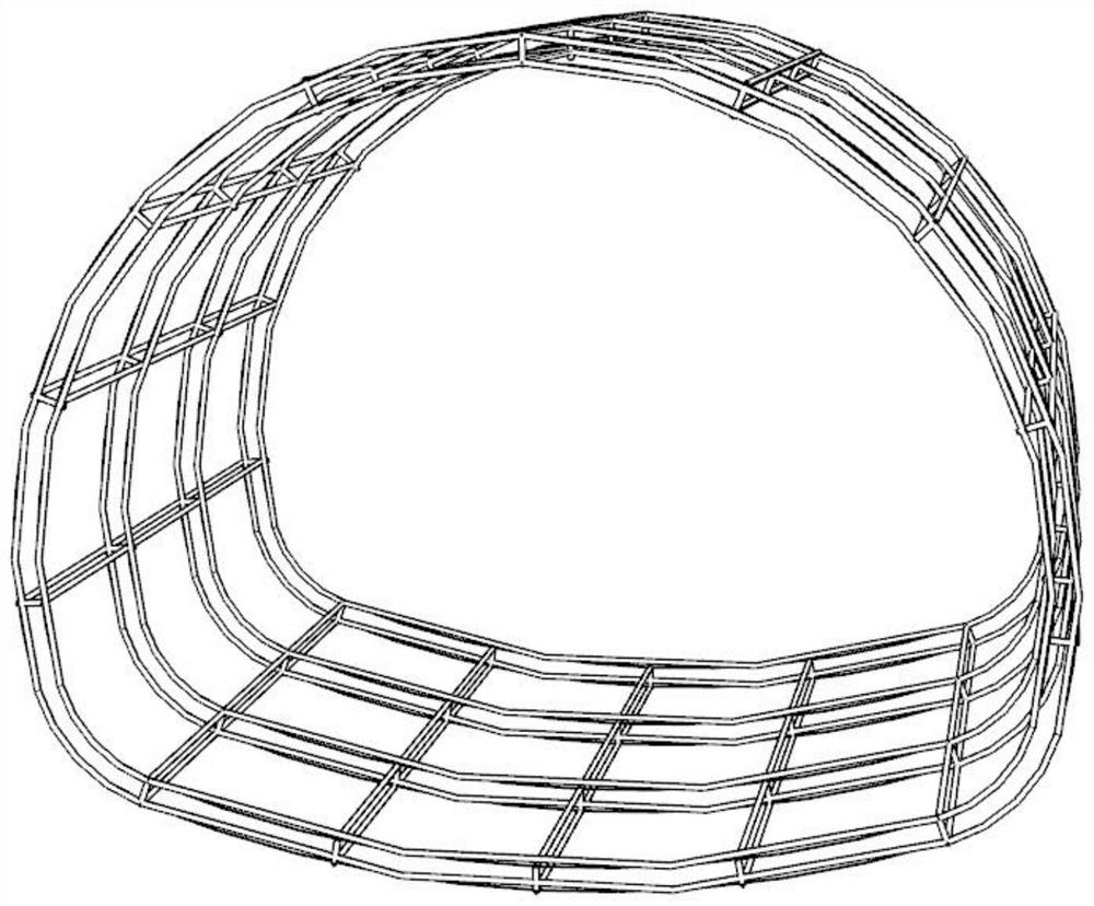 High-ground-temperature highway tunnel heat insulation and heat dissipation supporting structure and construction method