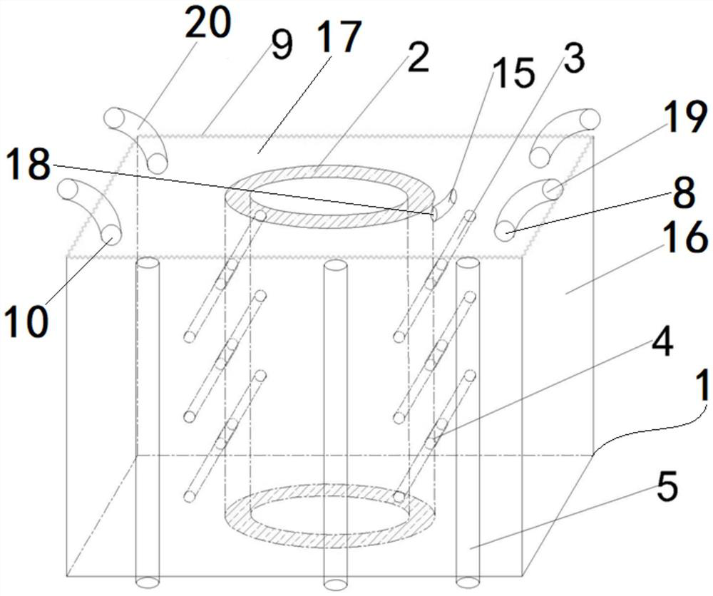 Large mining height gob-side entry retaining roadside filling structure and filling body construction method