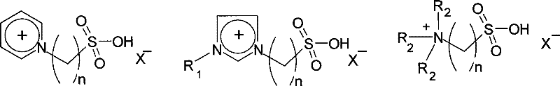 Waste polyester material recovery method with ion liquid as reaction medium and catalyst