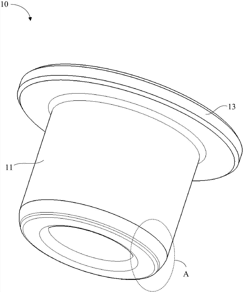 Bushing, automobile steering knuckle and automobile