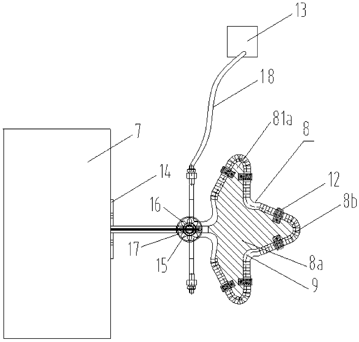 A quenching device for pulley parts