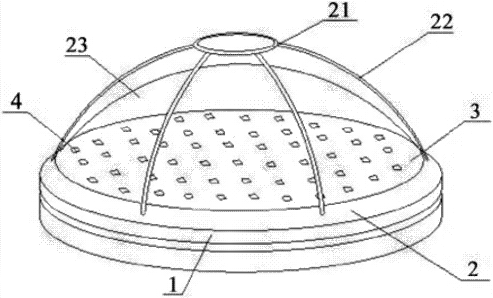 Large-area illumination LED refrigeration house lamp with good heat dissipation property