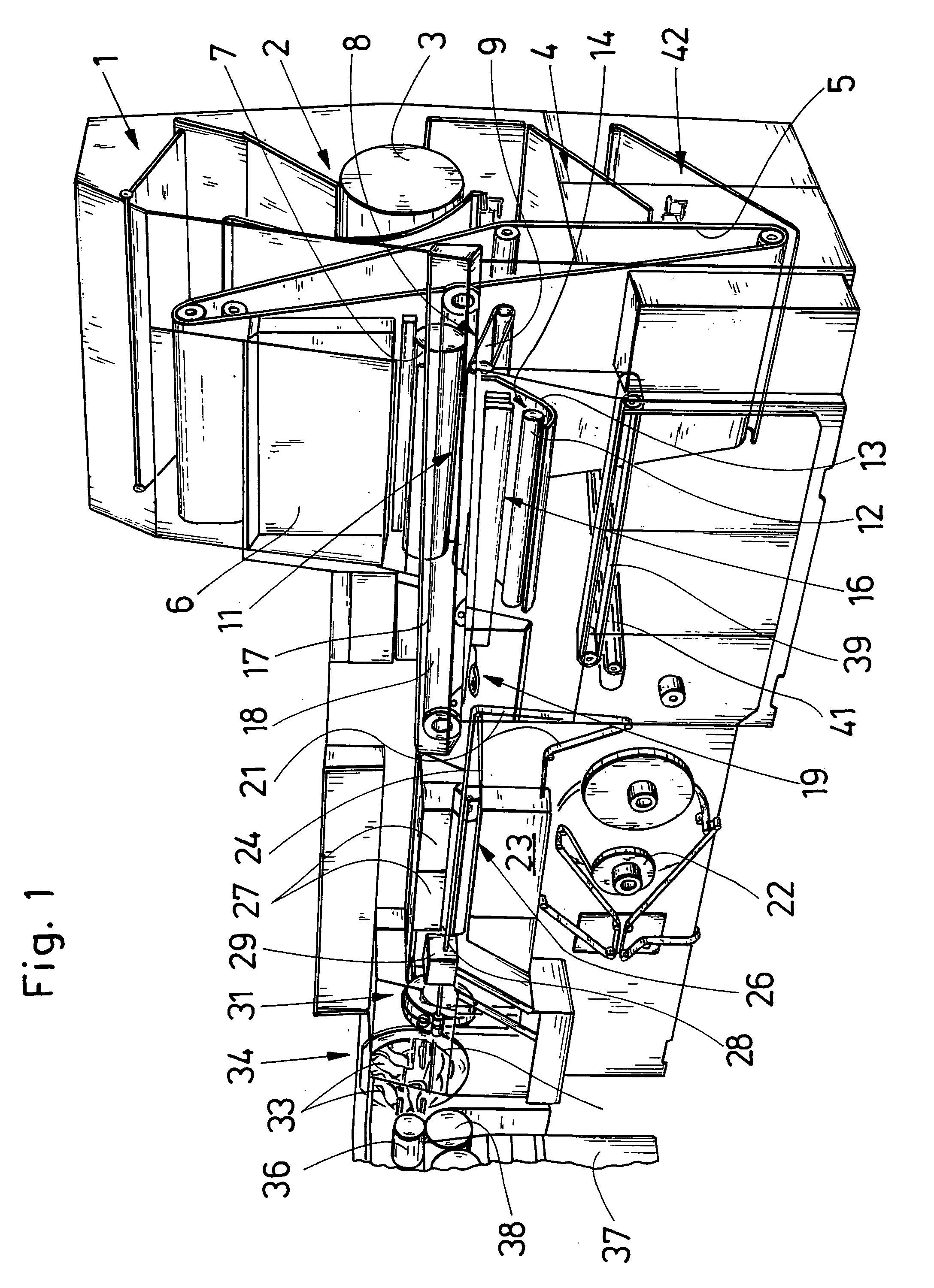 Printing mechanism for a machine of the tobacco processing industry