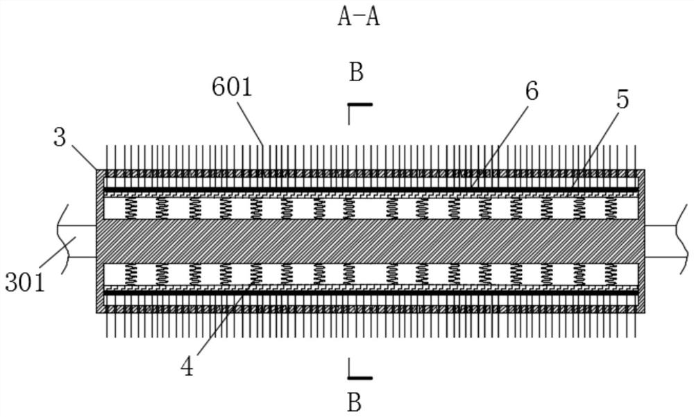 Hairbrush drag reduction device for non-woven fabric cleaning