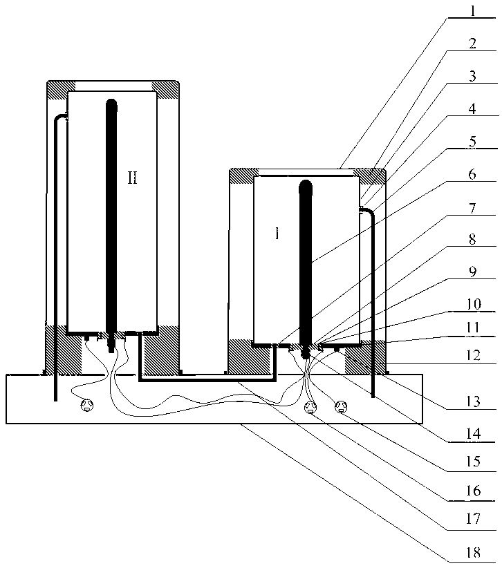 Measuring device and measuring method of high-concentration tritium in gas