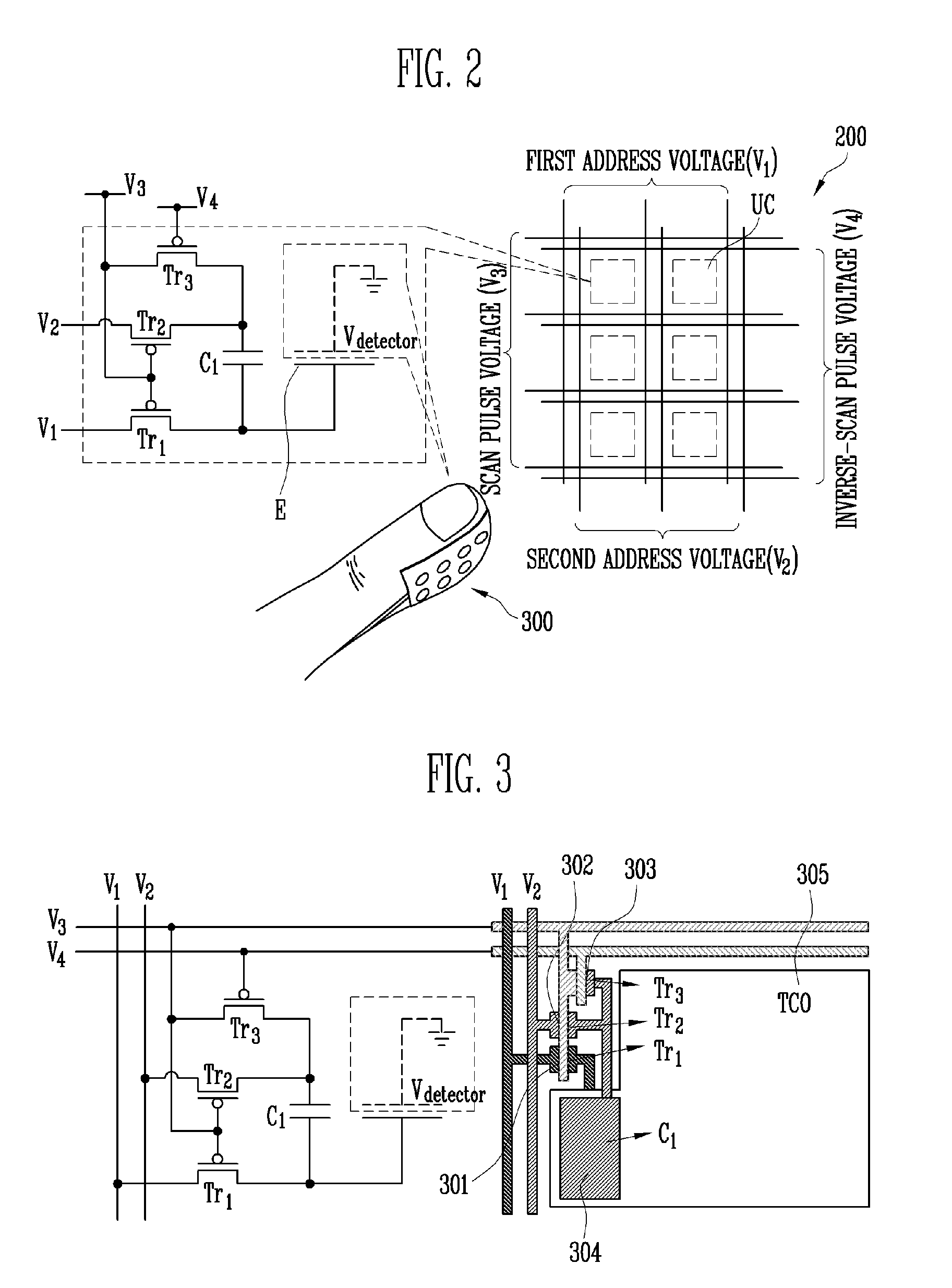 Active driving type visual-tactile display device