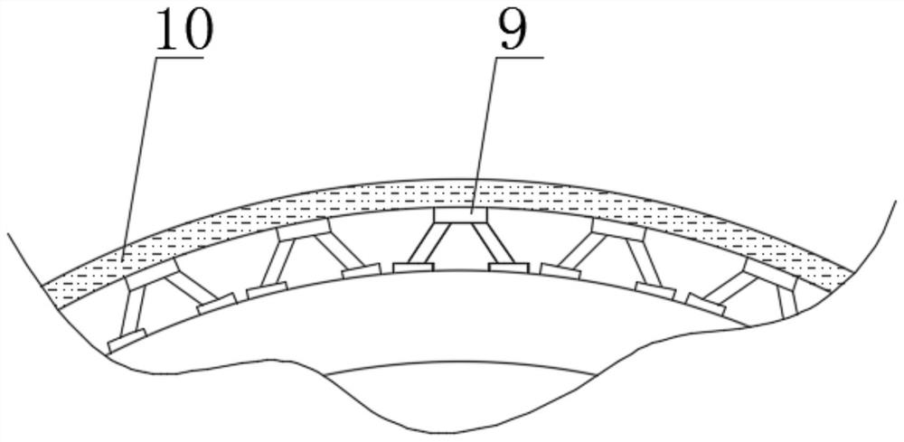 Anti-rock-burst supporting frame for mining