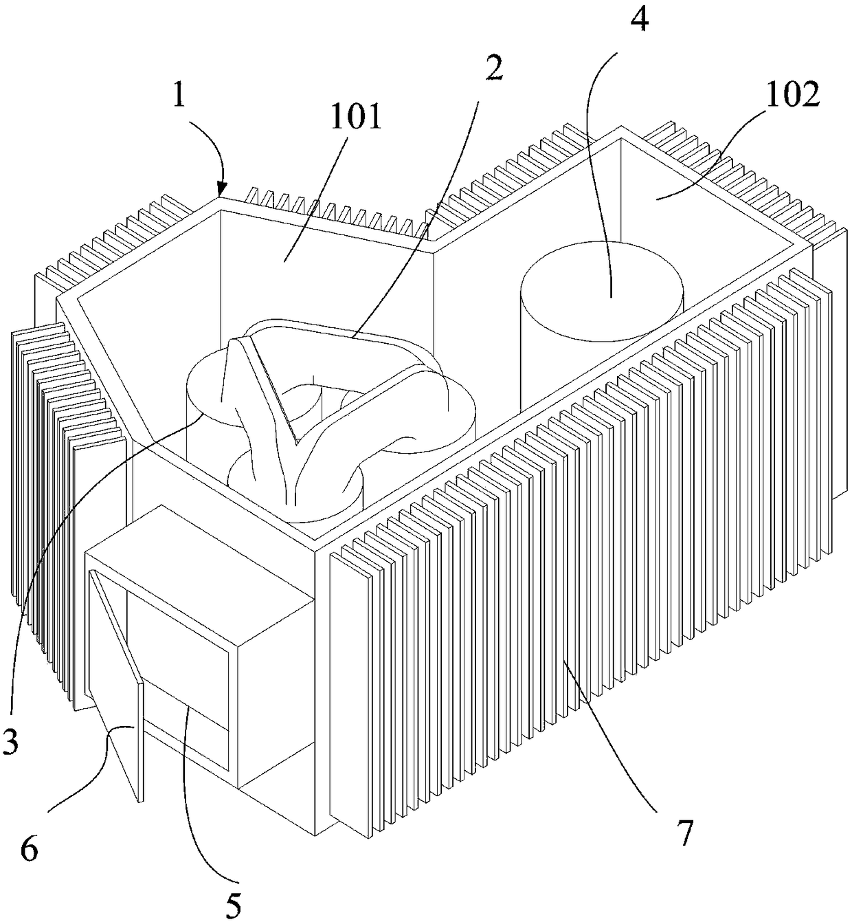 Polygonal solid volume iron core load-regulating capacitance-regulating transformer