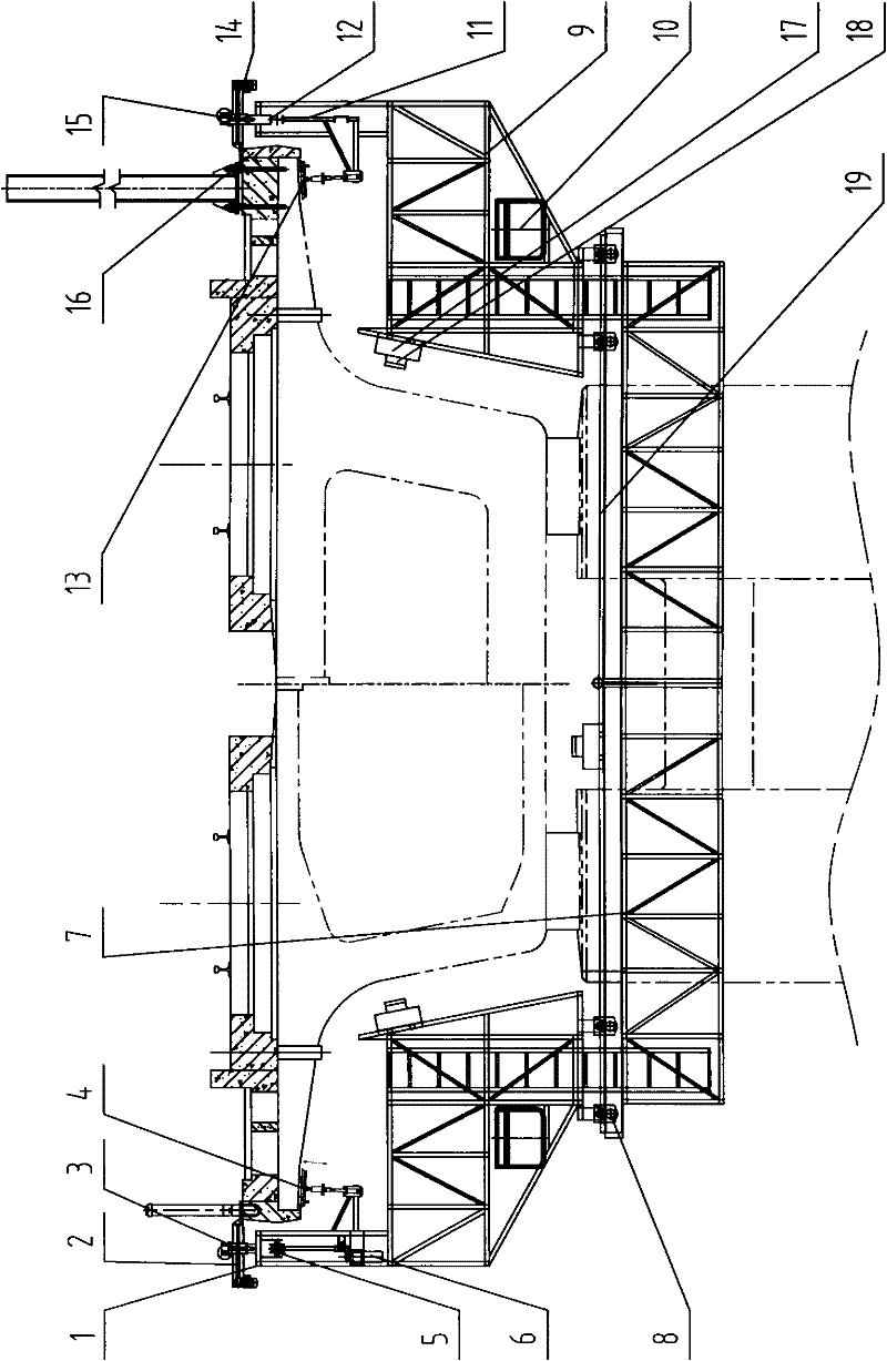 Self-guided beam type bridge monitoring and overhauling device