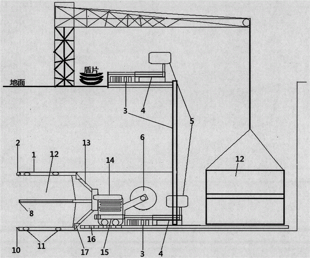 Water jet tunneling type shield tunneling machine