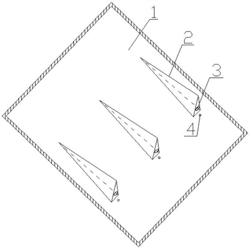 Fuel combined injection structure based on wedge-shaped body