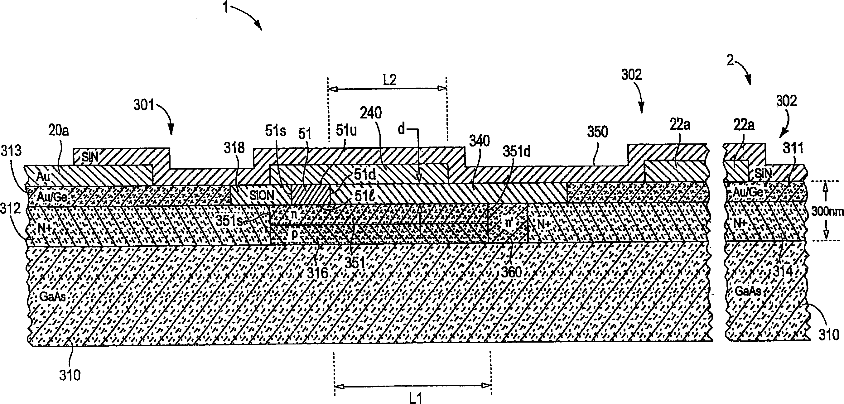 Field electrode metal semiconductor field effect transistor